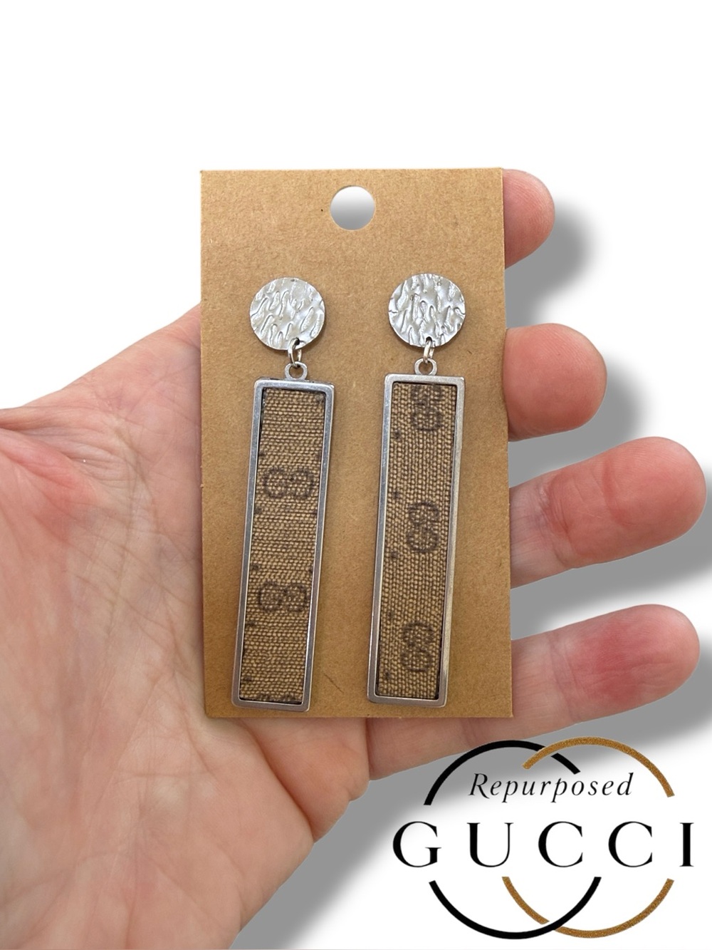 Gucci upcycled dangle earrings new